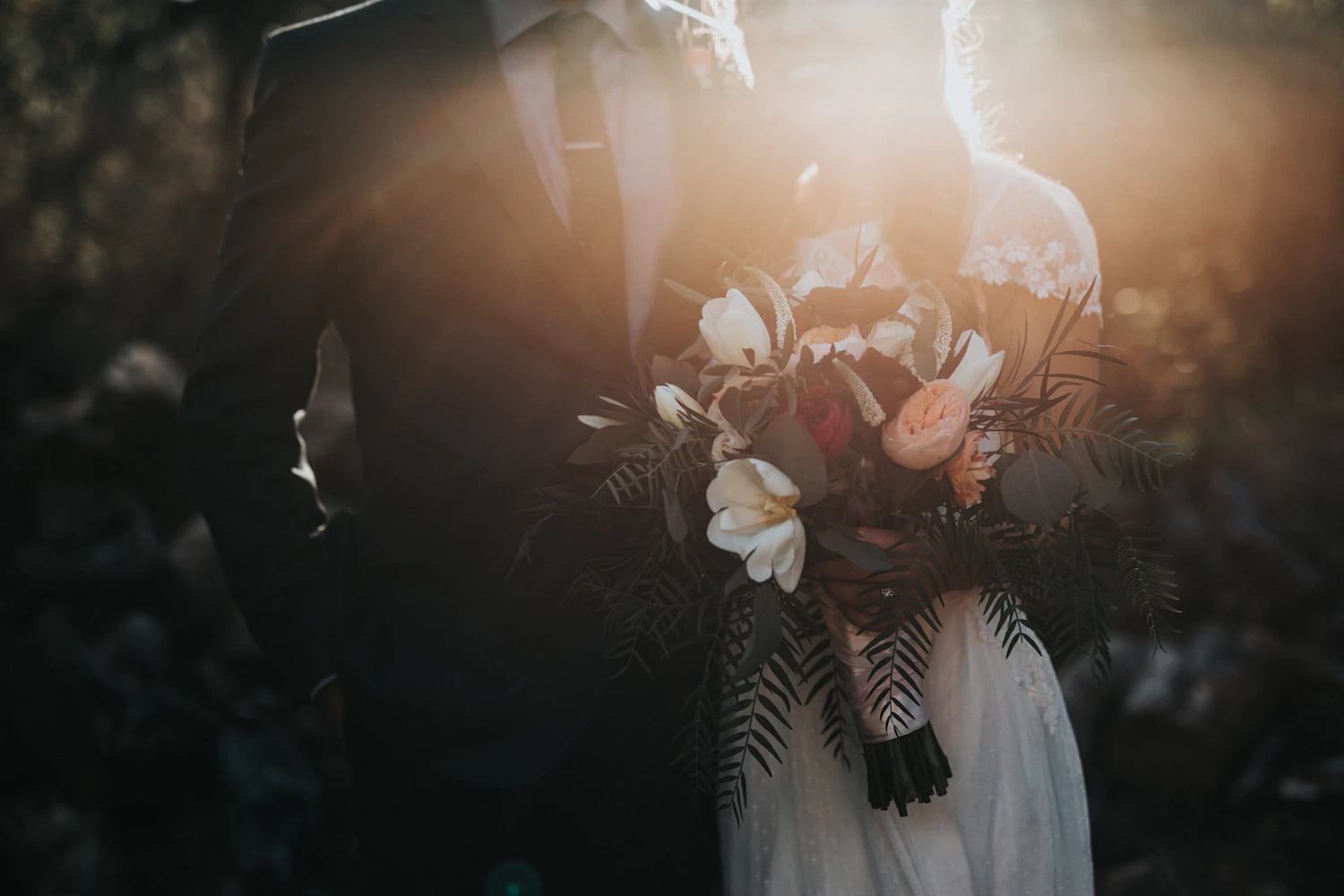 Wedding ceremony with romantic floral design